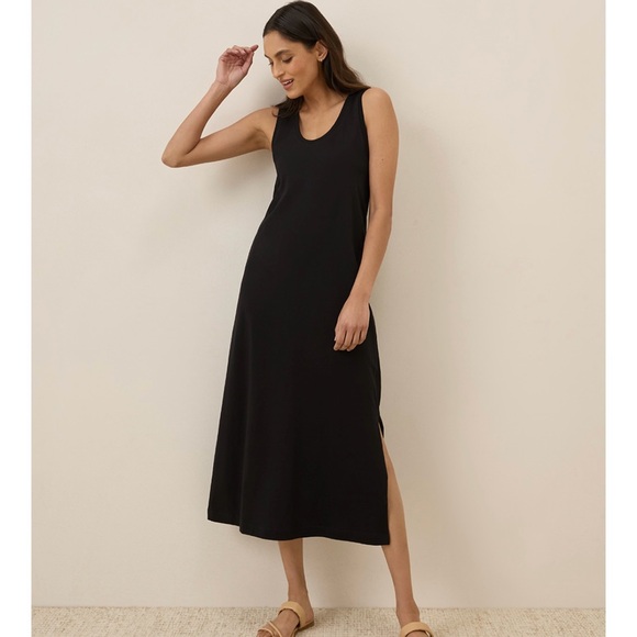 NWT Pact Black Softspun Tank Midi Dress Size XL - Picture 1 of 10